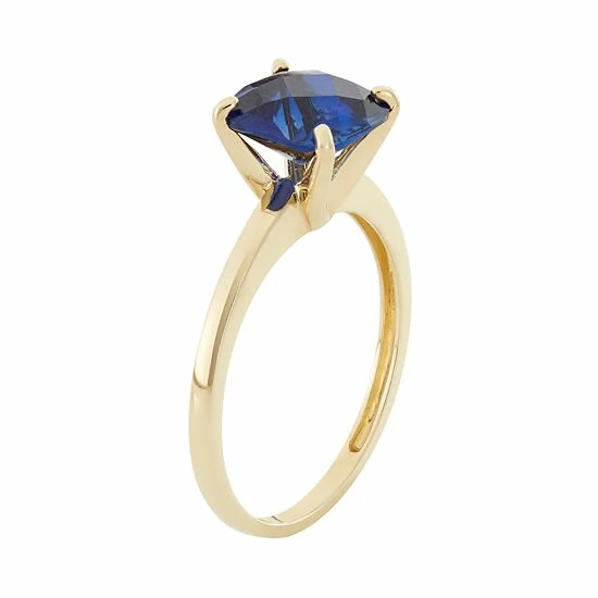Designs By Gioelli Lab-Created Sapphire 10k Gold Ring 4 Designs By Gioelli Lab-Created Sapphire 10k Gold Ring - Image 2