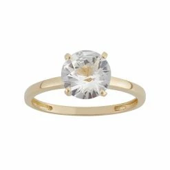 Designs By Gioelli Lab-Created White Sapphire 10k Gold Ring