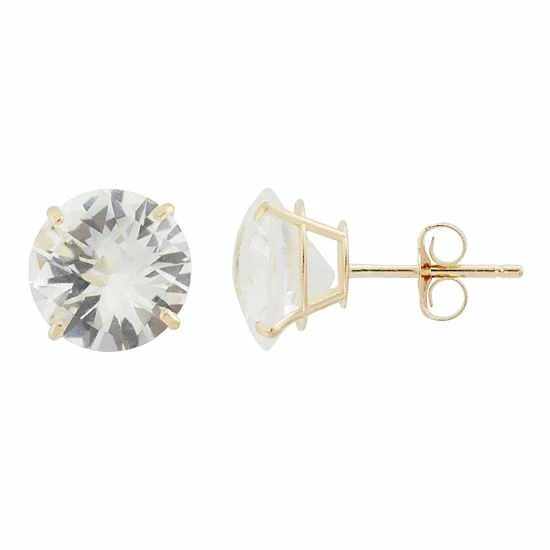Designs by Gioelli Lab-Created White Sapphire 10k Gold Stud Earrings Designs By Gioelli Lab-Created White Sapphire 10k Gold Stud Earrings -Designs by Gioelli Shop unnamed file 915
