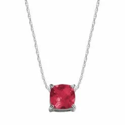 Designs By Gioelli Sterling Silver Lab-Created Ruby Pendant