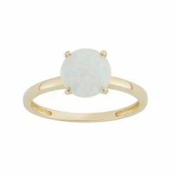 Designs By Gioelli Lab-Created Opal 10k Gold Ring