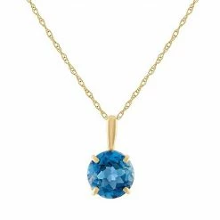 Designs By Gioelli 10k Gold Gemstone Solitaire Pendant Necklace London Blue Topaz -Designs by Gioelli Shop unnamed file 939