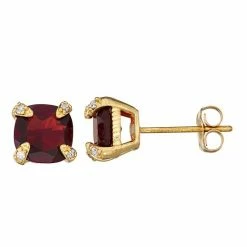 Designs By Gioelli 10k Gold Gemstone Diamond Accent Stud Earrings Created Blue Sapphire -Designs by Gioelli Shop unnamed file 951