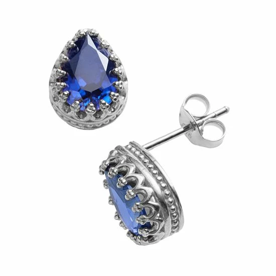 Designs by Gioelli Sterling Silver Lab-Created Sapphire Crown Stud Earrings Designs By Gioelli Sterling Silver Lab-Created Sapphire Crown Stud Earrings -Designs by Gioelli Shop unnamed file 978