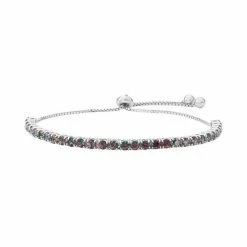 Designs By Gioelli Sterling Silver Mystic Fire Topaz Lariat Bracelet